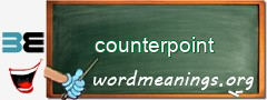 WordMeaning blackboard for counterpoint